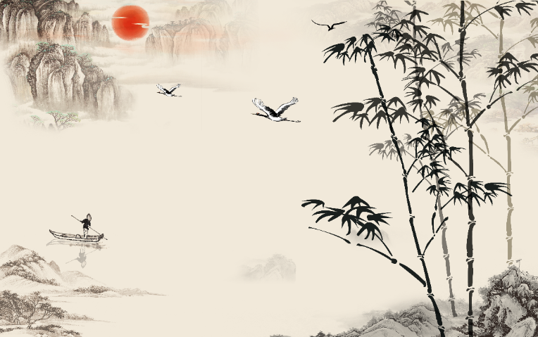 新中式水墨山水画