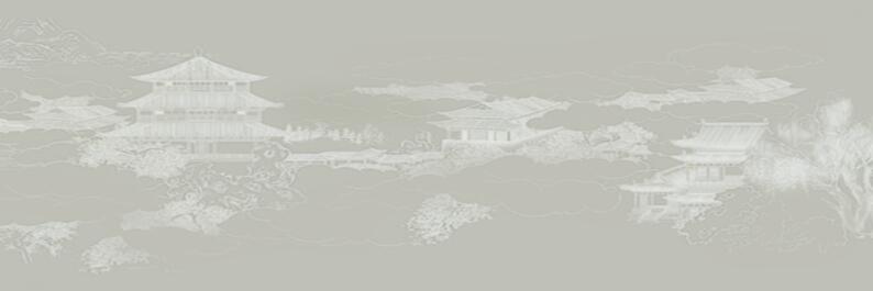 新中式楼阁阁楼山