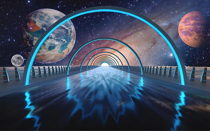不分层现代星空走