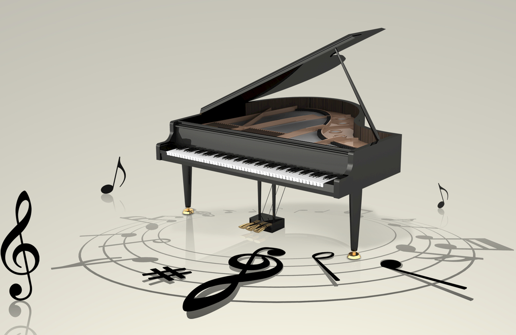 钢琴音符音乐背景