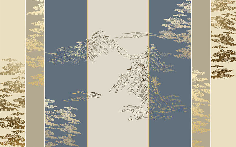 背景墙新中式阁楼