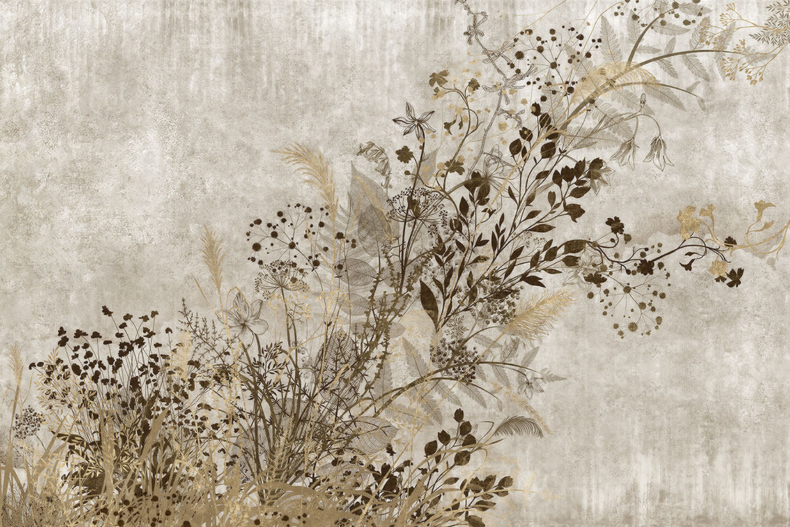 现代简约背景墙花