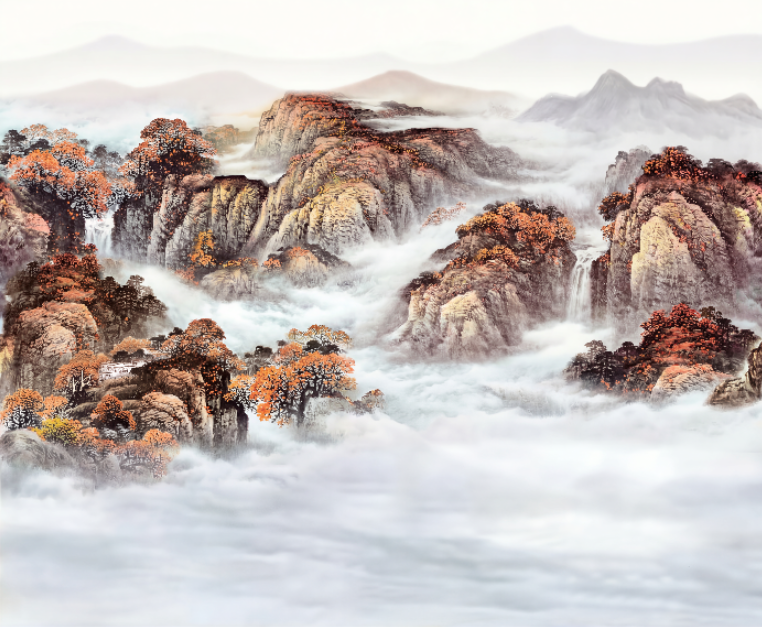 背景墙新中式复古