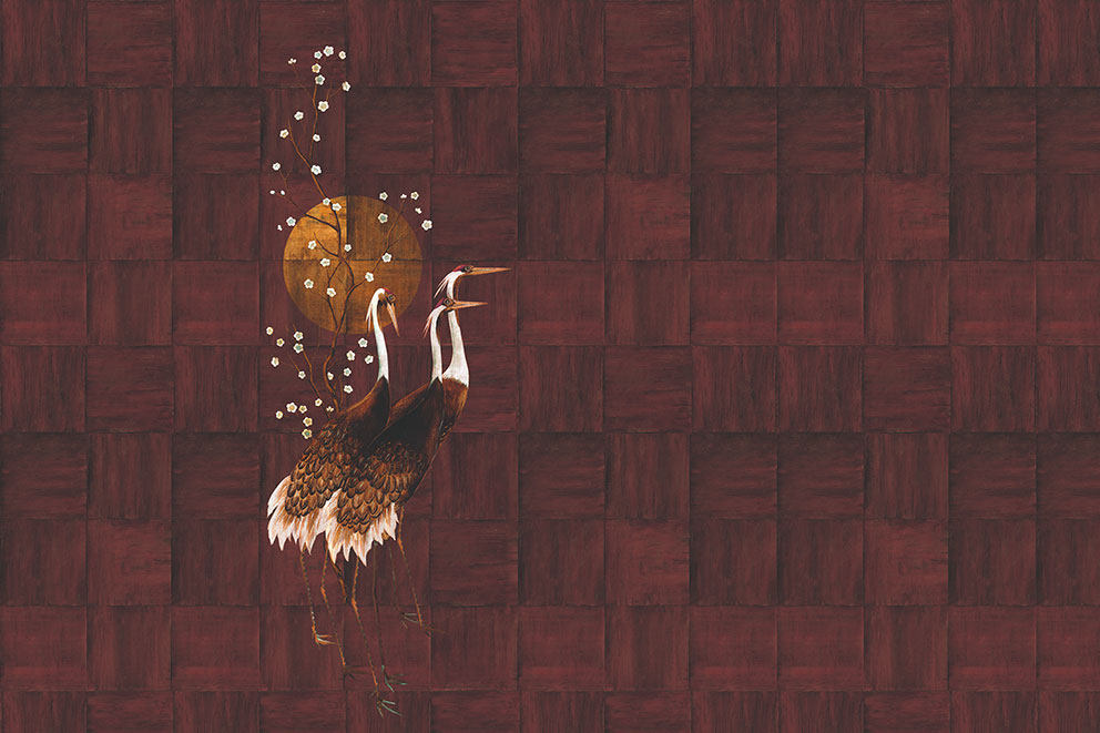 现代简约背景墙仙