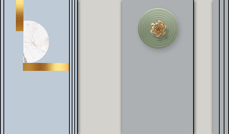 现代简约背景墙格