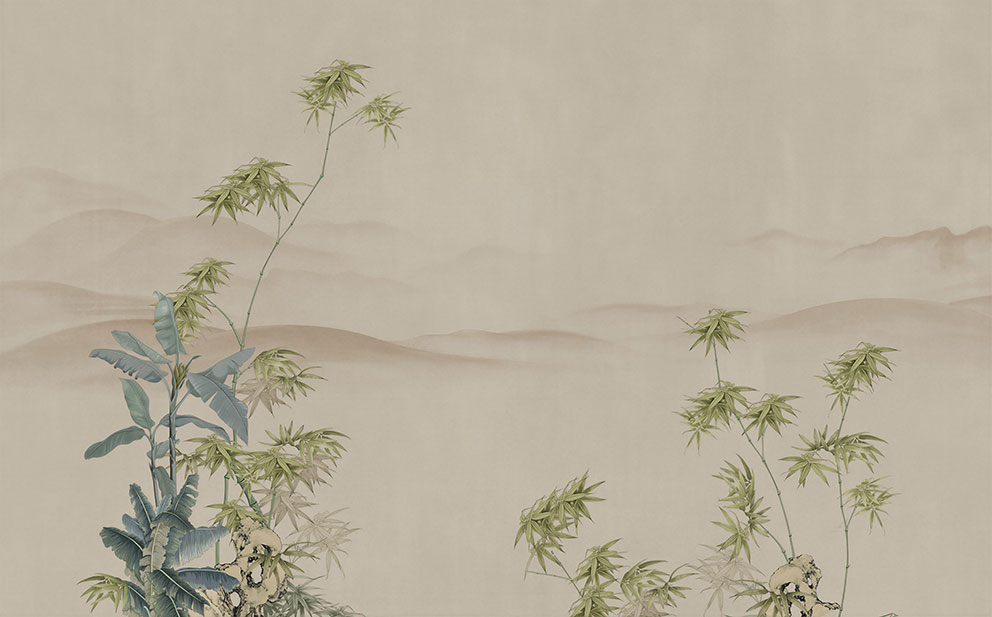 新中式简约背景墙
