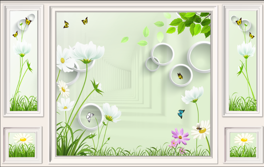 现代简约五框背景