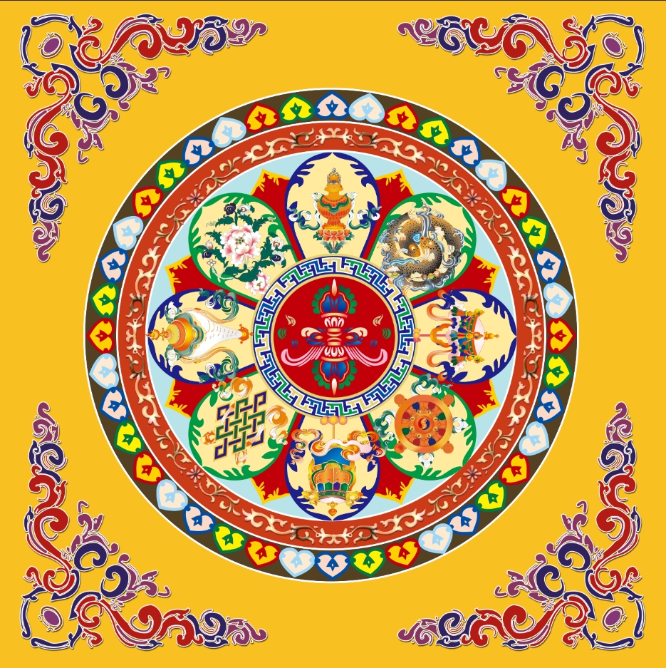 花瓣吊顶工装壁画