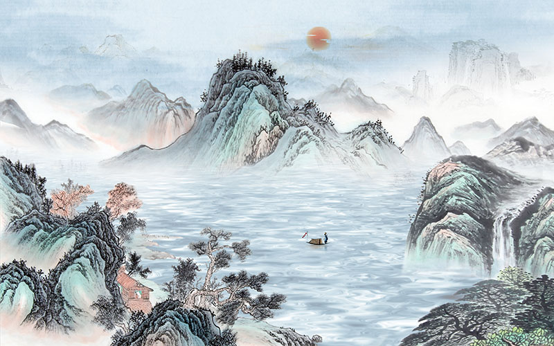 新中式复古山水背
