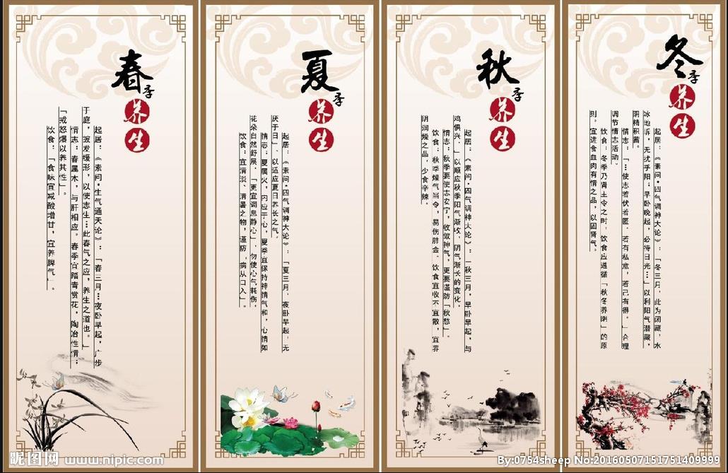 中国风 四季养生