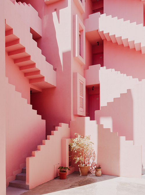 粉色建筑  立体
