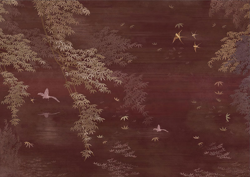 现代简约背景墙红