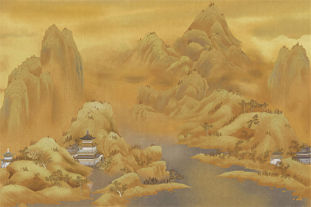 新中式金色山峰阁