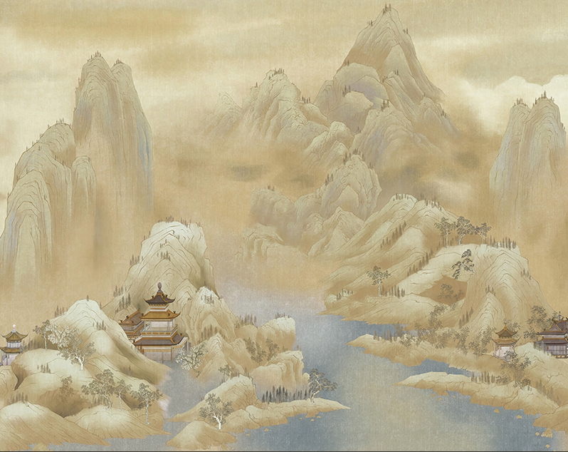 新中式复古山水阁