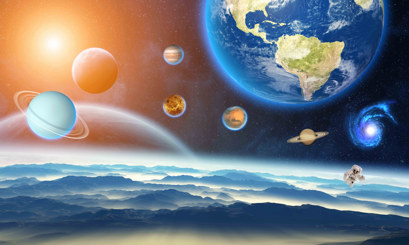星球 宇航员背景