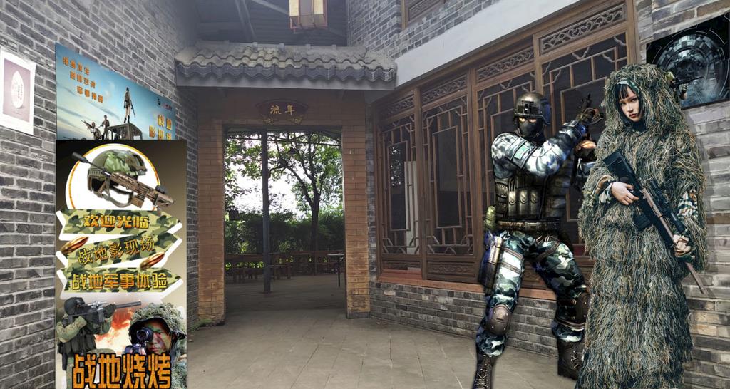 餐厅背景战地烧烤
