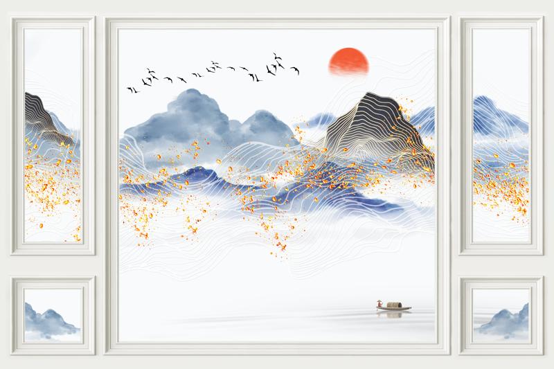 现代简约背景墙新