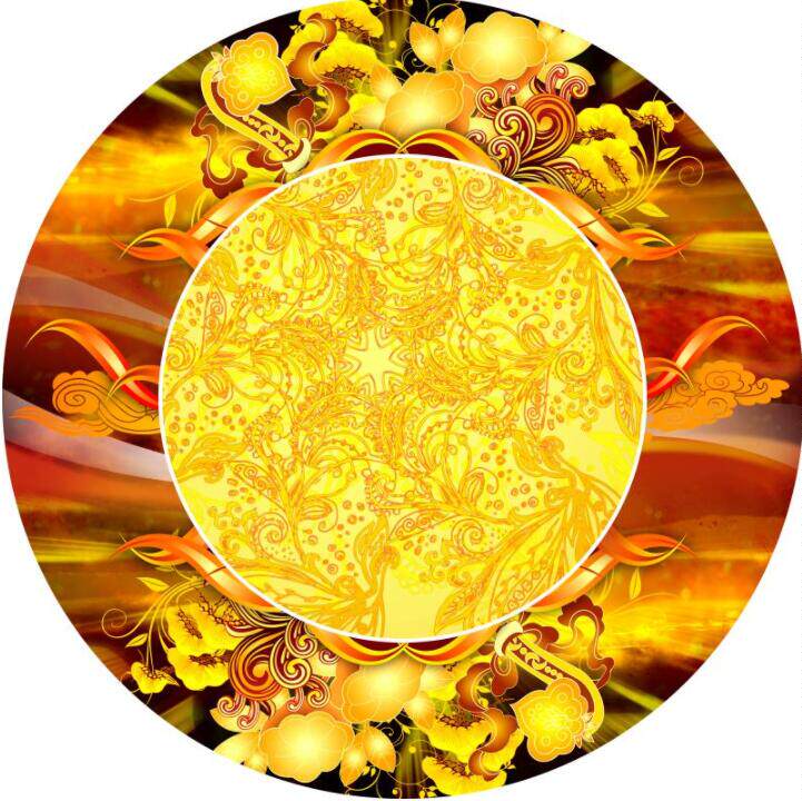 圆形装饰画背景墙