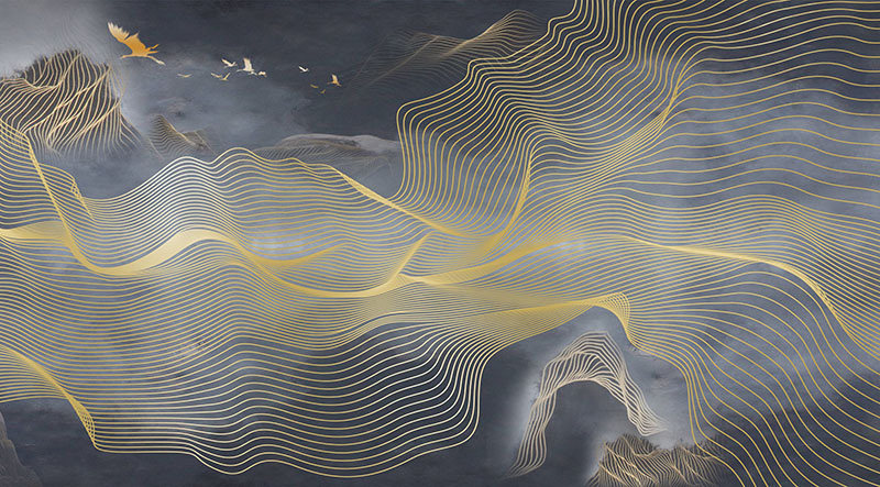 背景墙现代简约金