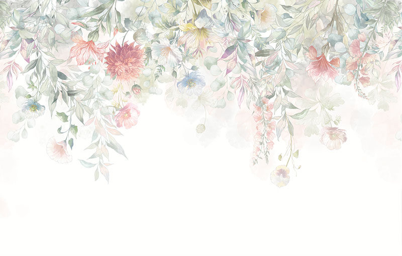 现代简约背景墙花