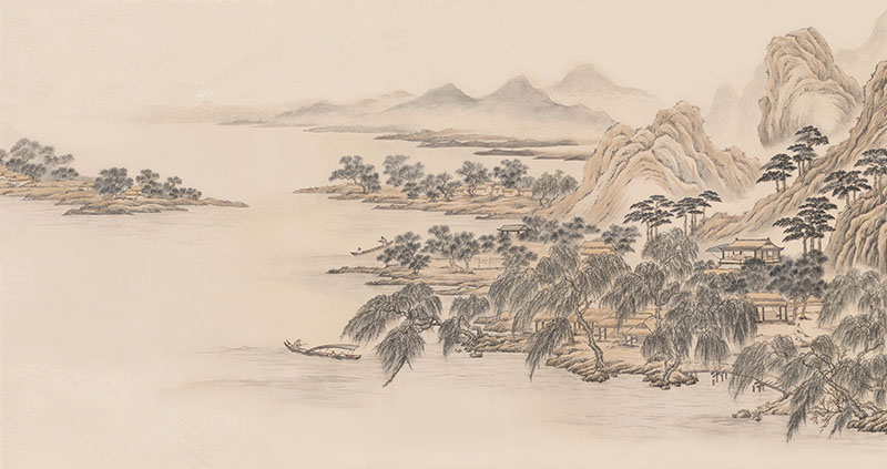 新中式复古山水背