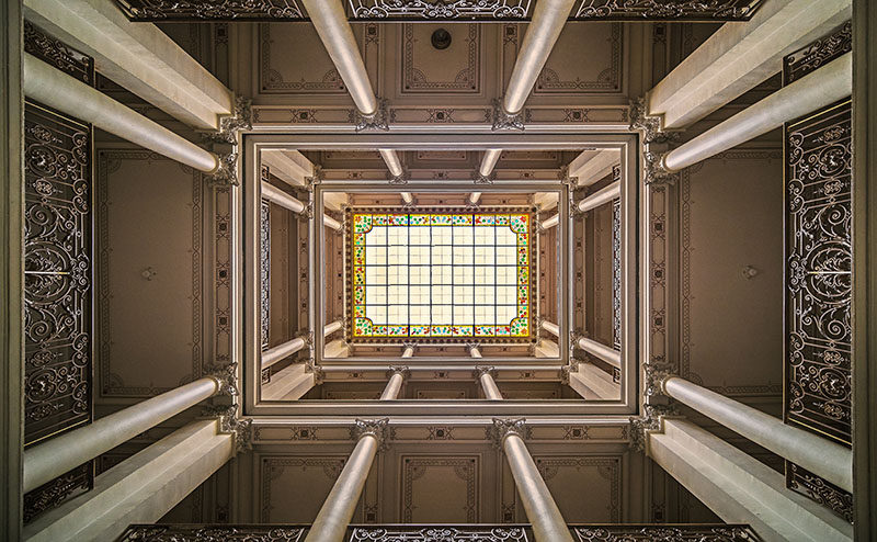 背景墙欧式建筑吊