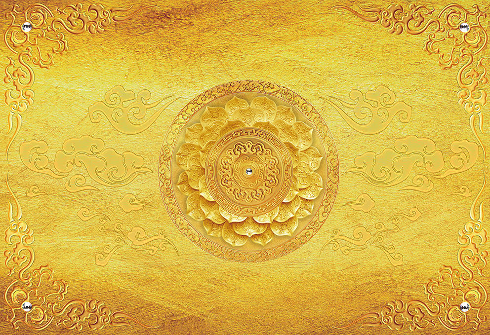 金色莲花佛堂吊顶