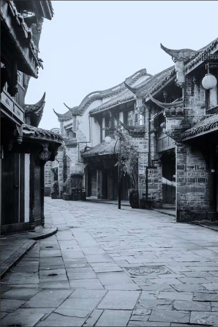 古成都街景怀旧风