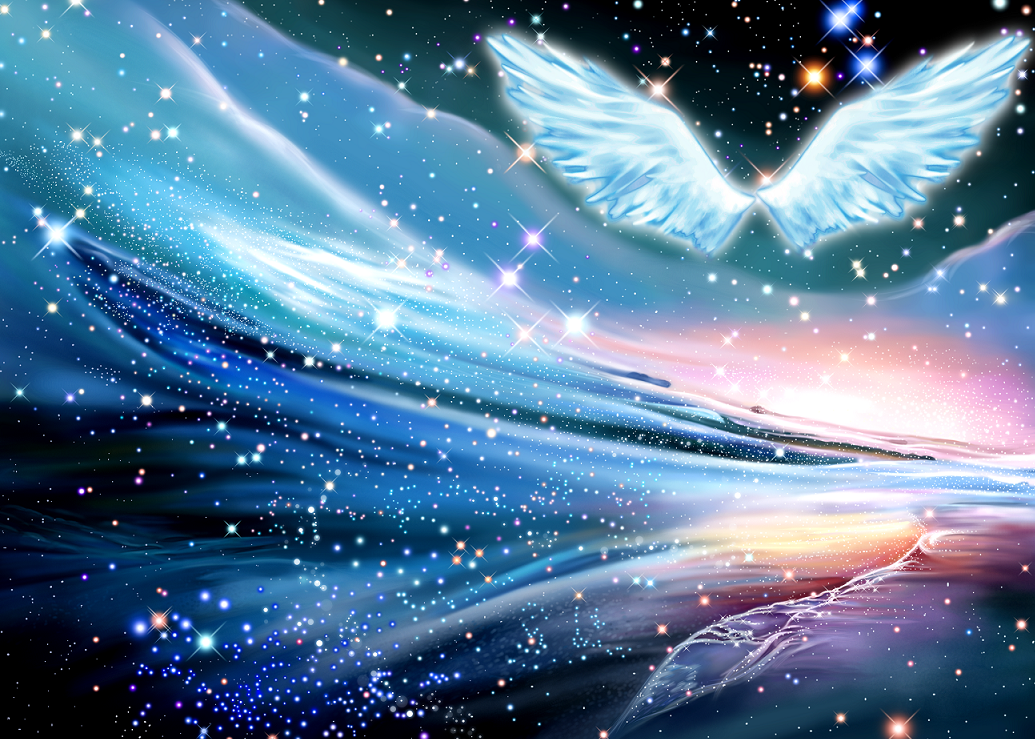 唯美 翅膀 星空