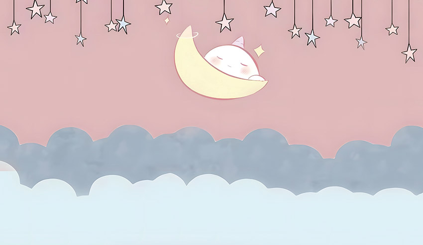 粉色卡通手绘 星