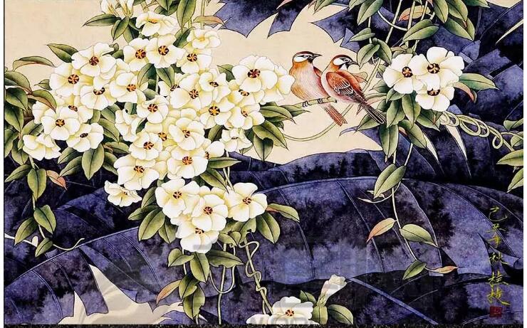  花鸟画国画工笔