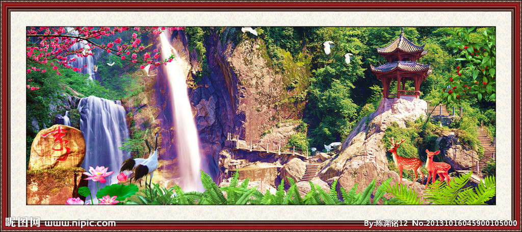 G风景画背景墙风