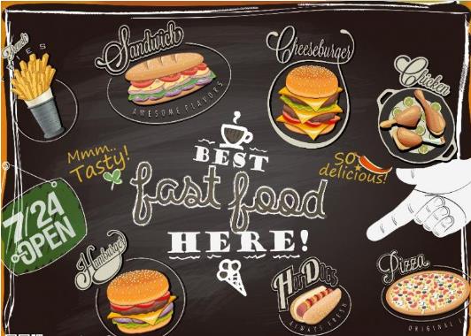 欧式披萨甜品店黑