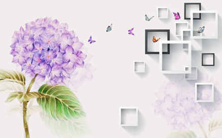 蒲公英蝴蝶3D立
