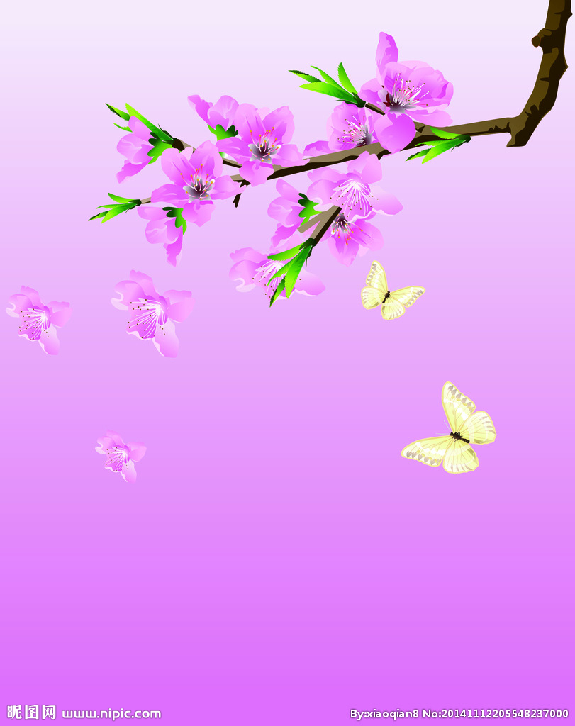G梅花蝴蝶背景墙