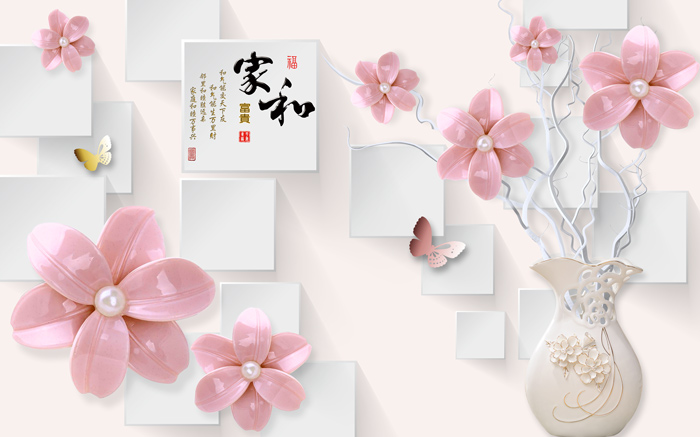 唯美淡雅3d立体