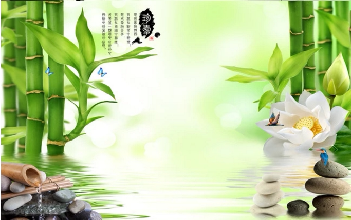 新中式竹子石来运