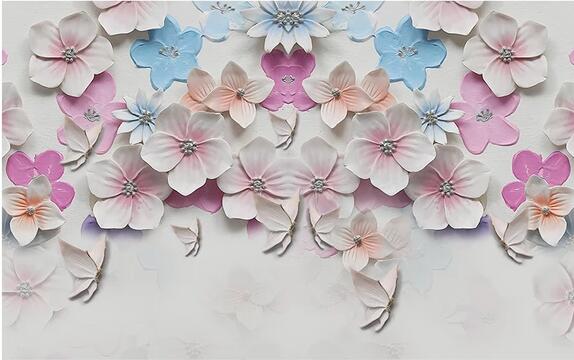 新中式桃花立体浮