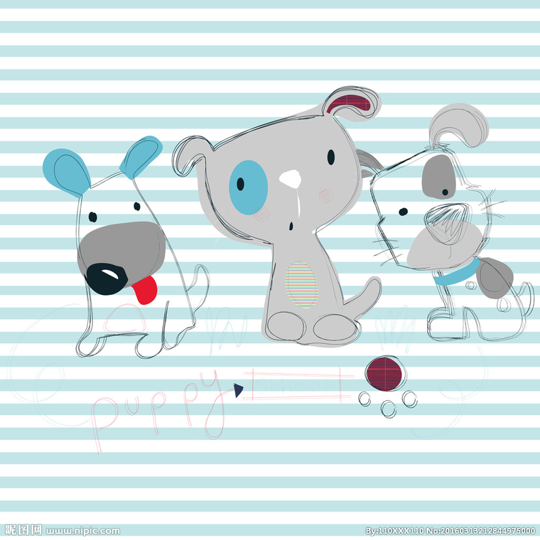 G可爱卡通小狗儿