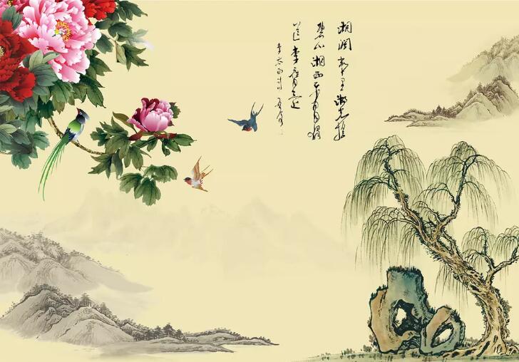  柳荫柳树杨柳春