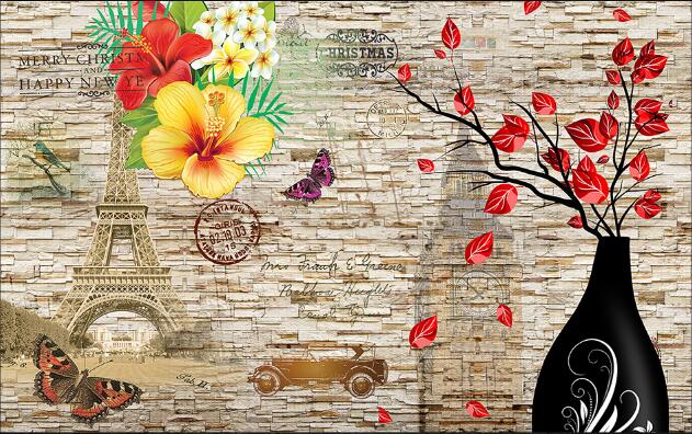 欧式背景墙复古背