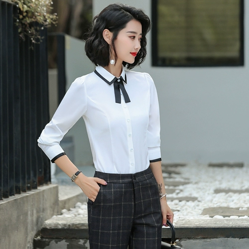 Рубашка для работы, лонгслив, униформа, пиджак классического кроя, с рукавом