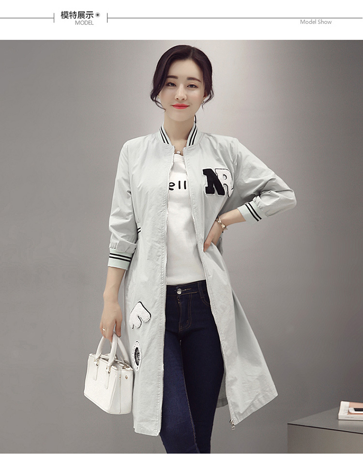 Mùa xuân 2016 mùa xuân mới của phụ nữ Hàn Quốc bf gió sinh viên bảy điểm tay áo dài đồng phục bóng chày mỏng mùa xuân và mùa thu - Thể thao sau áo thể thao nữ adidas