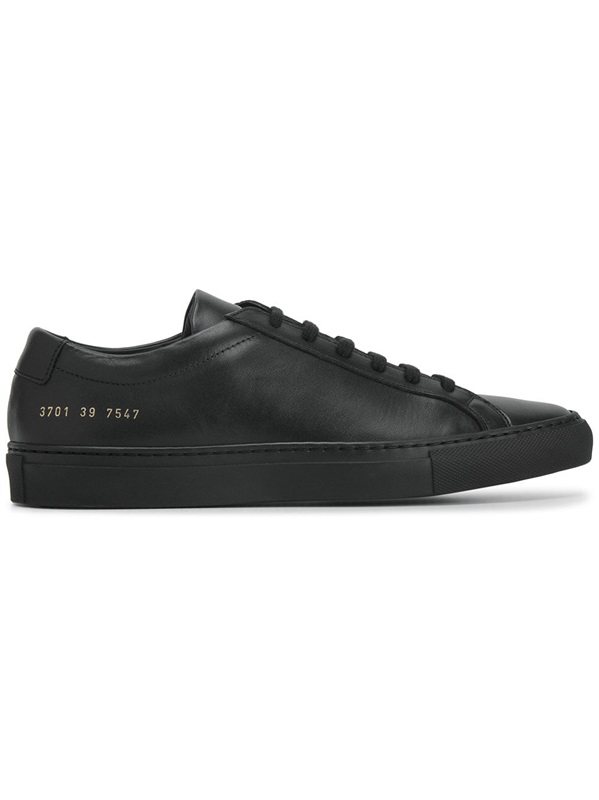 COMMON PROJECTS 2021 BLACK LEATHER LACING LADY CASUAL SNEAKERS