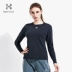 Hoa Kỳ Quần áo thấm mồ hôi HOTSUIT Nữ thấm hút ẩm thể thao áo thun dài tay Slim fit bên trong áo sơ mi ngắn tay Áo phông thể thao