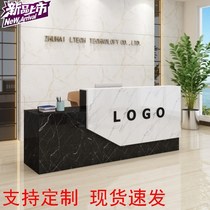 Cashier Desk Service Desk Set Up Imitation Marble Beauty Salon Studio Steam Repair Online Red Training Bar High And Low Creativity