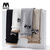 Girls leggings Spring and Autumn Thin Childrens Striped Personality Bow ankle-length pants Socks Baby Children Pants