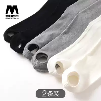 Girls pants spring and autumn thin models wear children's white foreign pie pantyhose little girl dance step on black pants