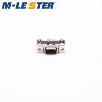 Menglaisi connector CN type 14pin female 14-core 90 degree bending foot socket SCSI connector