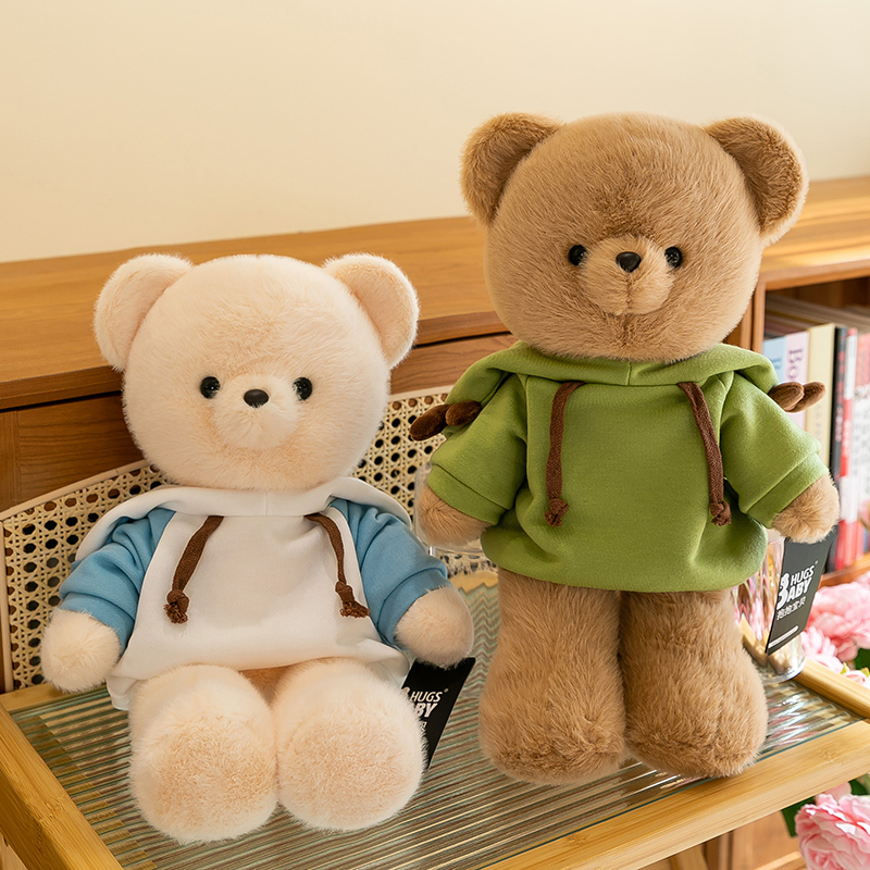 Dressed-Up Teddy Bear Plush Toy, Comforting Hug and Sleep Doll, Children's Birthday Gift